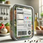 etiqueta en producto plano